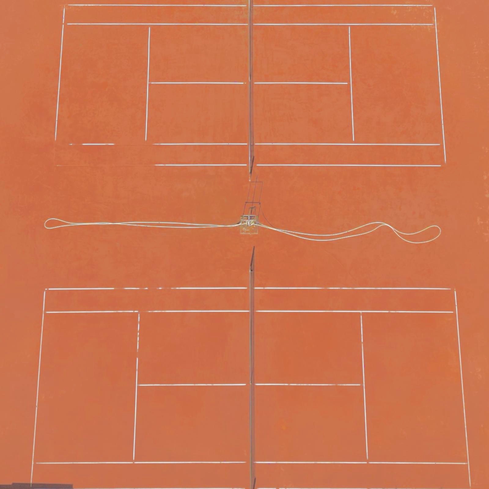 Tennislinien der ETuS-Anlage aus der Luft